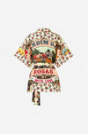 Camilla - Aromatic Amor Double Breasted Short Sleeve Jacket