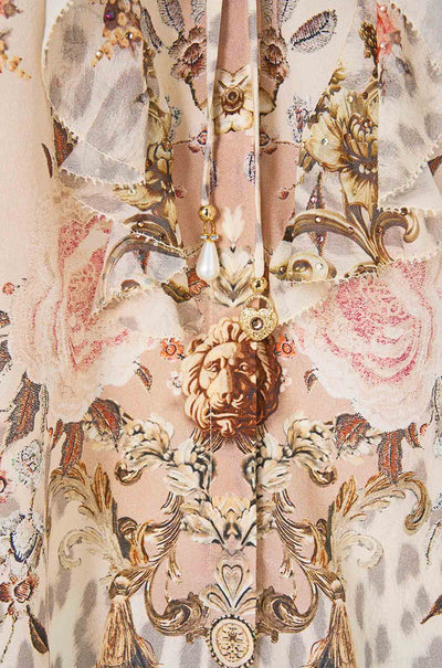 Camilla - Aranjuez Animalia Raglan Blouse w Front Ruffle