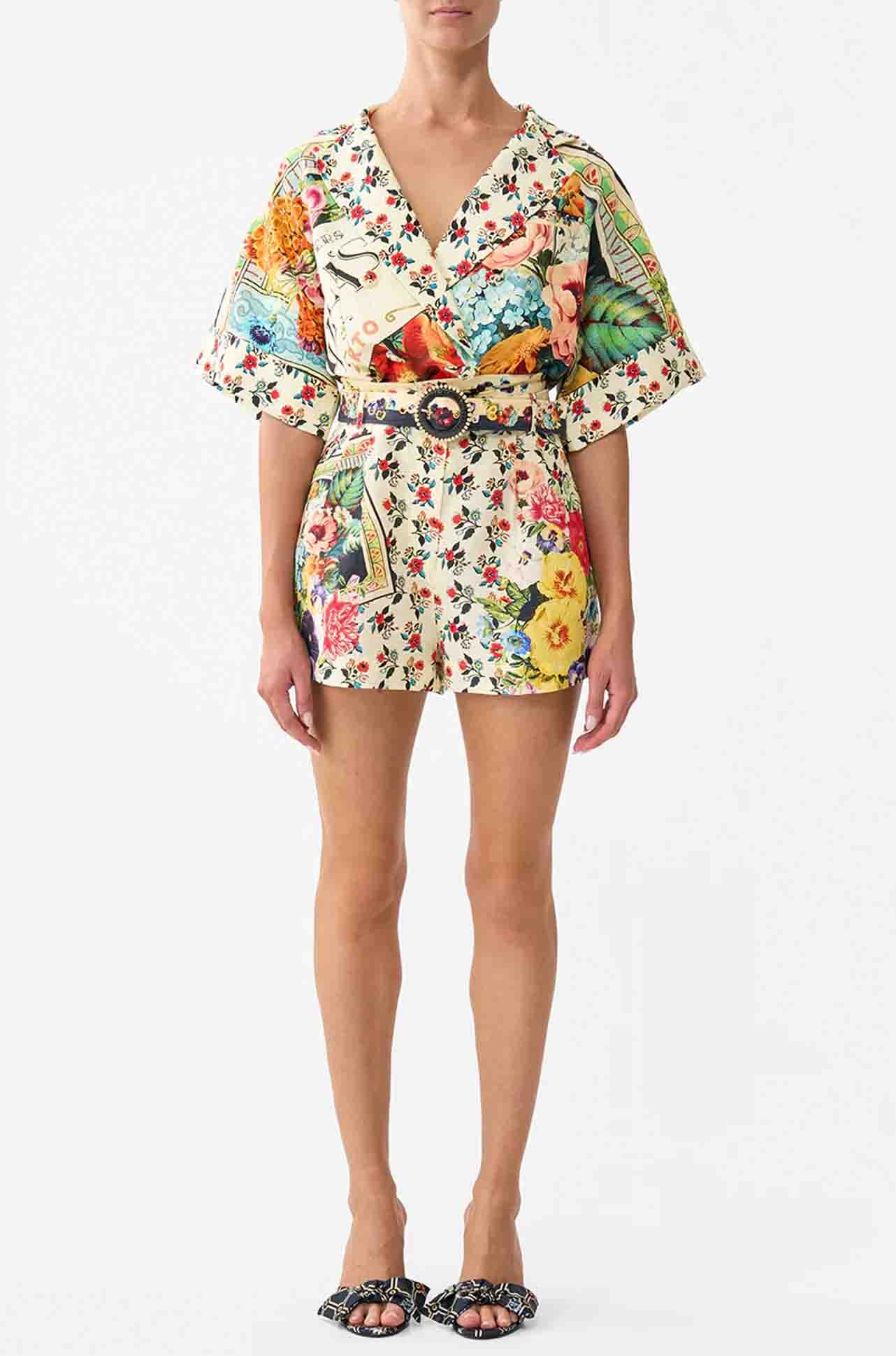 Camilla - Aromatic Amor Tuck Front Short