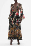 Camilla - A Night At The Opera Shaped Waistband Dress w/ Ruffle Frill Sleeves