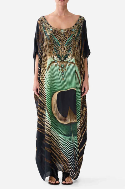 Camilla - A Wink To The Wild Round Neck Kaftan