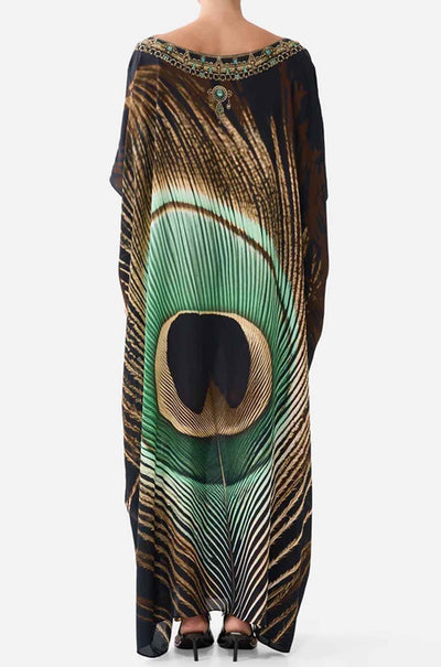 Camilla - A Wink To The Wild Round Neck Kaftan