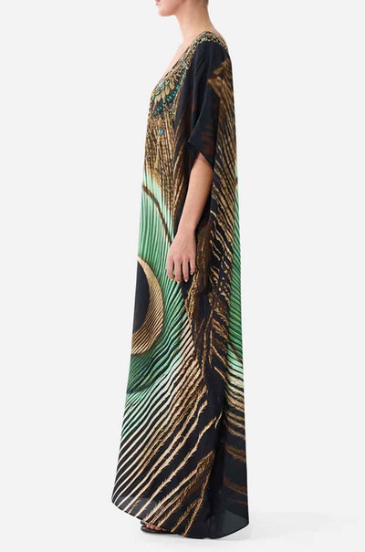 Camilla - A Wink To The Wild Round Neck Kaftan