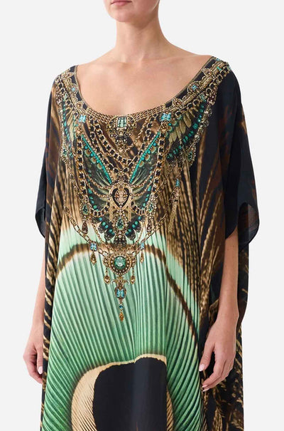 Camilla - A Wink To The Wild Round Neck Kaftan