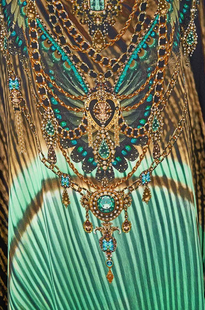 Camilla - A Wink To The Wild Round Neck Kaftan