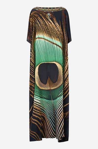 Camilla - A Wink To The Wild Round Neck Kaftan