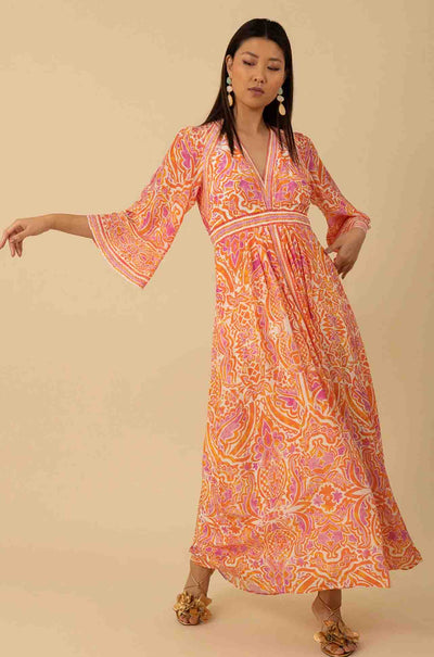 Hale Bob - Abby Long Sleeve Maxi Dress
