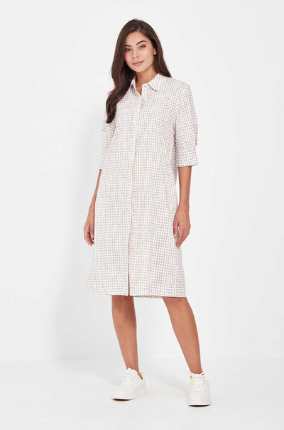 Verge - Acrobat Tile Dress in Bark Print