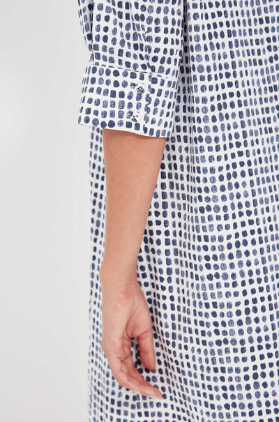 Verge - Acrobat Tile Dress in Denim Print