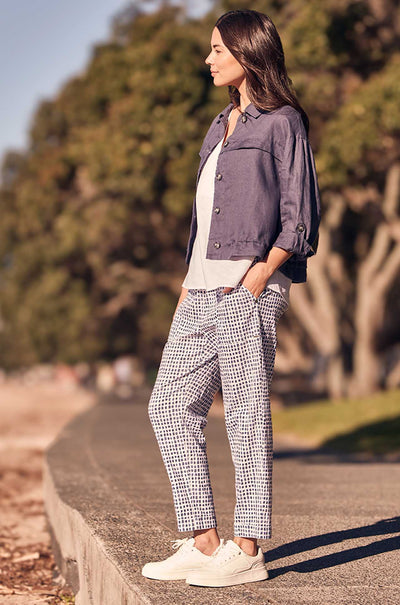 Verge - Acrobat Tile Pant in Denim Print