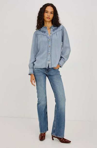 Rails - Alanna LS Top in Medium Cloud Wash