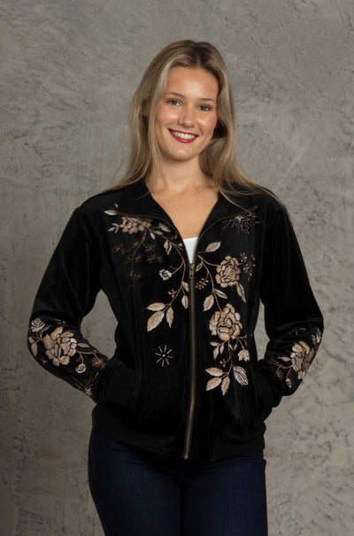 Johnny Was - Ally Velour Mock Neck Sweatshirt