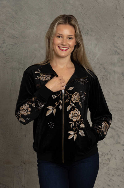 Johnny Was - Ally Velour Mock Neck Sweatshirt