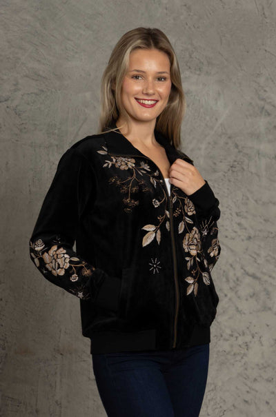 Johnny Was - Ally Velour Mock Neck Sweatshirt