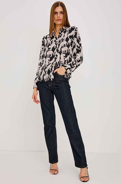 Rails - Alyssa LS Top in Onyx Jaguar