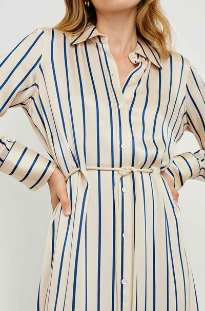 Rails - Anina Midi Dress in Ceramic Navy Stripe