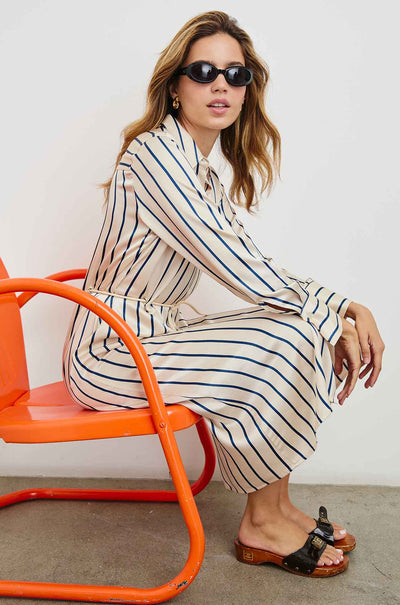 Rails - Anina Midi Dress in Ceramic Navy Stripe
