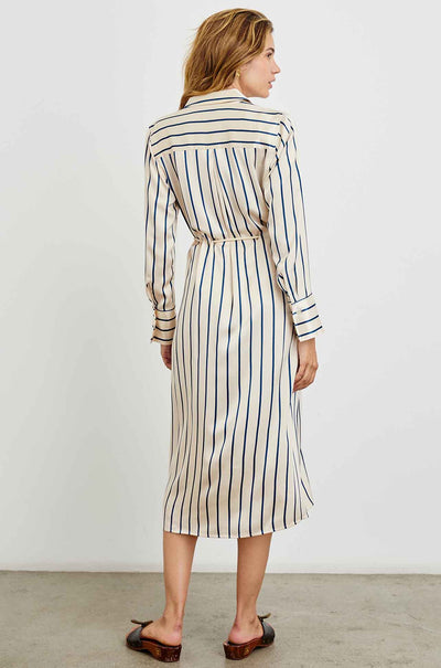 Rails - Anina Midi Dress in Ceramic Navy Stripe