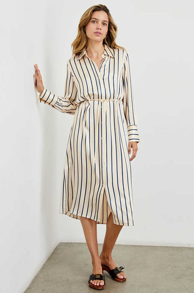 Rails - Anina Midi Dress in Ceramic Navy Stripe