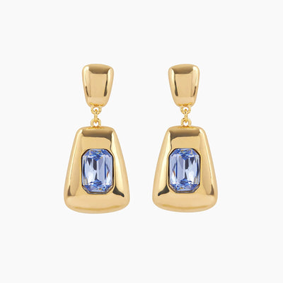 Zahar - Annalise Earrings in Blue Glass Stone