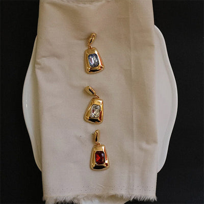 Zahar - Annalise Earrings in Clear Glass Stone