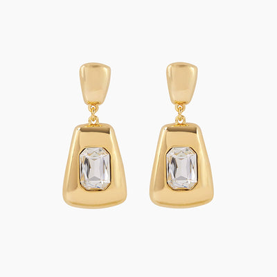 Zahar - Annalise Earrings in Clear Glass Stone