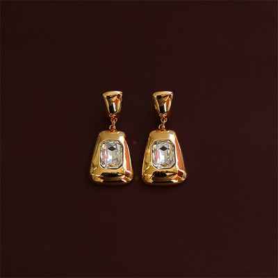 Zahar - Annalise Earrings in Clear Glass Stone