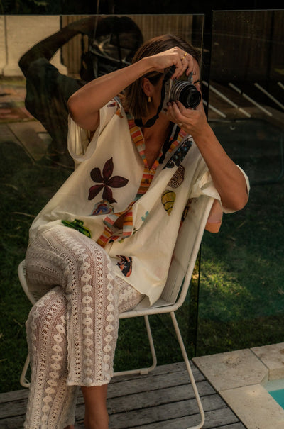 Wandering Folk - Annie Everingham Over Swim Shirt in Seaside