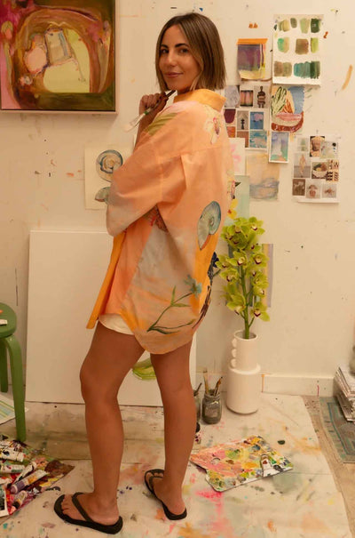 Wandering Folk - Annie Everingham Over Swim Shirt in Pastel Sea