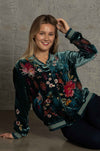 Johnny Was - Ashira Velvet Snap Front Bomber Jacket