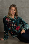 Johnny Was - Ashira Velvet Snap Front Bomber Jacket