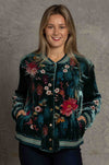 Johnny Was - Ashira Velvet Snap Front Bomber Jacket