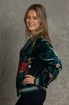 Johnny Was - Ashira Velvet Snap Front Bomber Jacket