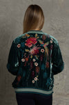 Johnny Was - Ashira Velvet Snap Front Bomber Jacket