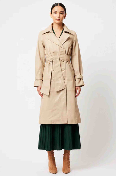 Once Was - Astra Leather Trench Coat