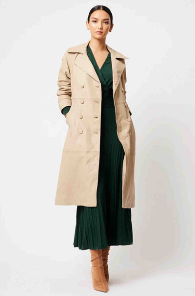 Once Was - Astra Leather Trench Coat