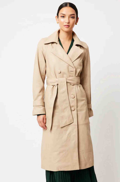 Once Was - Astra Leather Trench Coat