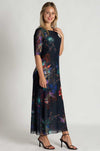 Johnny Was - Astrid Mesh Midi Dress in Midnights (Australian Exclusive)