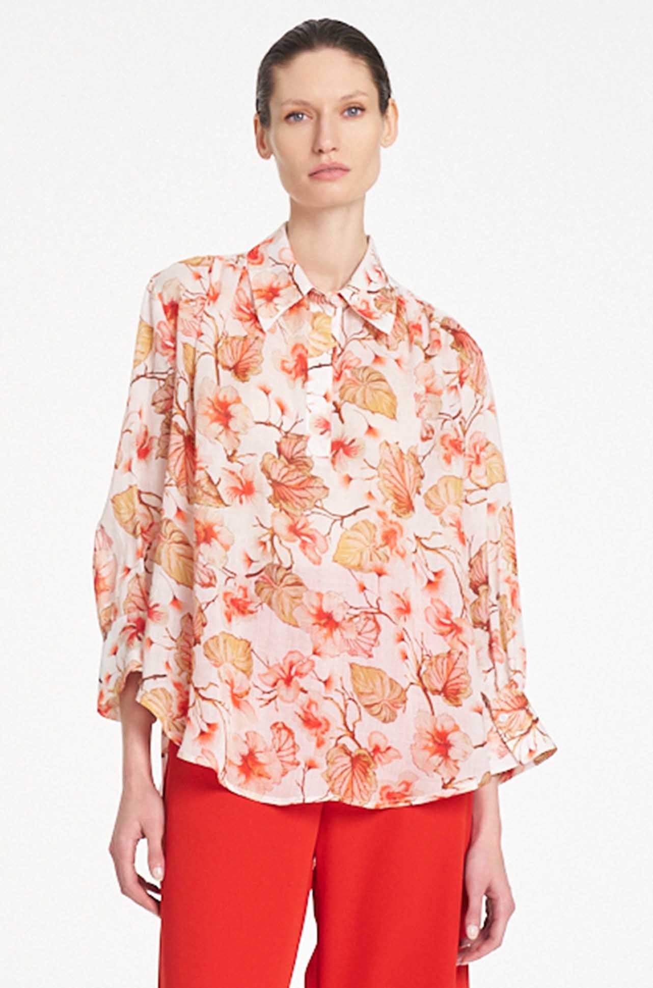 Mela Purdie - Atrium Top in Herbarium Linen Voile