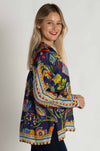 Johnny Was - The Audrey Oversized Shirred Back Shirt in Farout Scarf Print