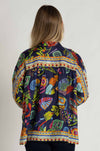 Johnny Was - The Audrey Oversized Shirred Back Shirt in Farout Scarf Print