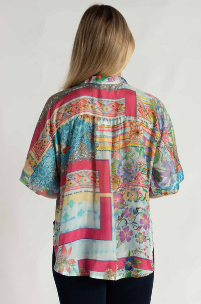 Johnny Was - The Audrey Short Sleeve Shirt in Mixed Waves (Australian Exclusive)