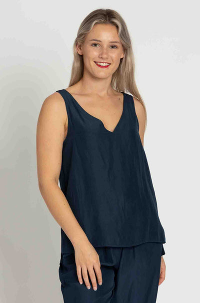Mela Purdie - Audrey Tank in Beluga Mache