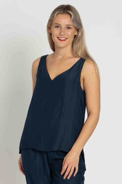 Mela Purdie - Audrey Tank in Beluga Mache