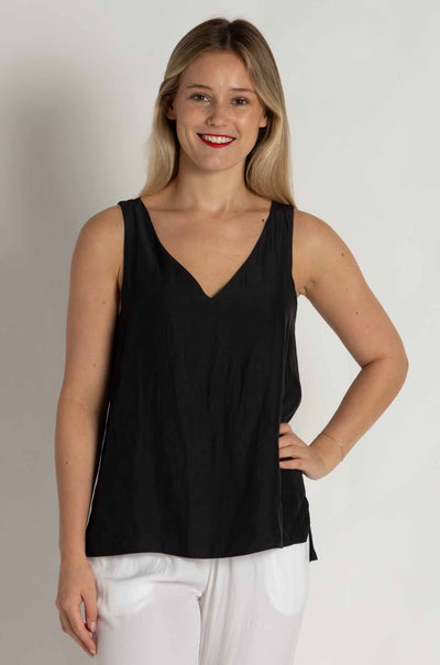 Mela Purdie - Audrey Tank in Mache in Carbon