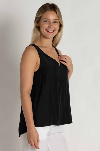 Mela Purdie - Audrey Tank in Mache in Carbon