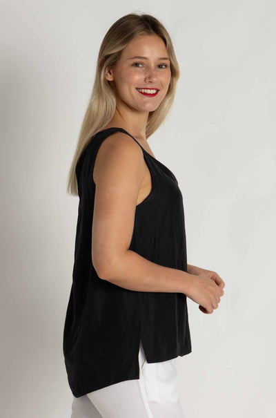 Mela Purdie - Audrey Tank in Mache in Carbon