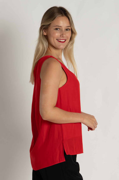 Mela Purdie - Audrey Tank in Mache in Poppy
