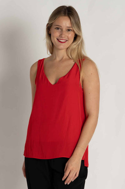 Mela Purdie - Audrey Tank in Mache in Poppy
