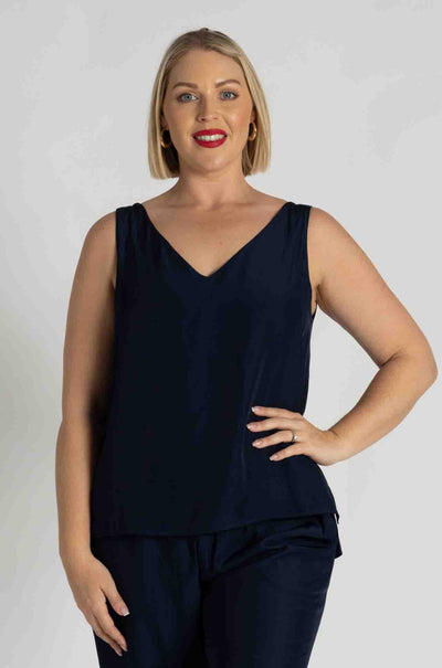 Mela Purdie - Audrey Tank in Sapphire Mache